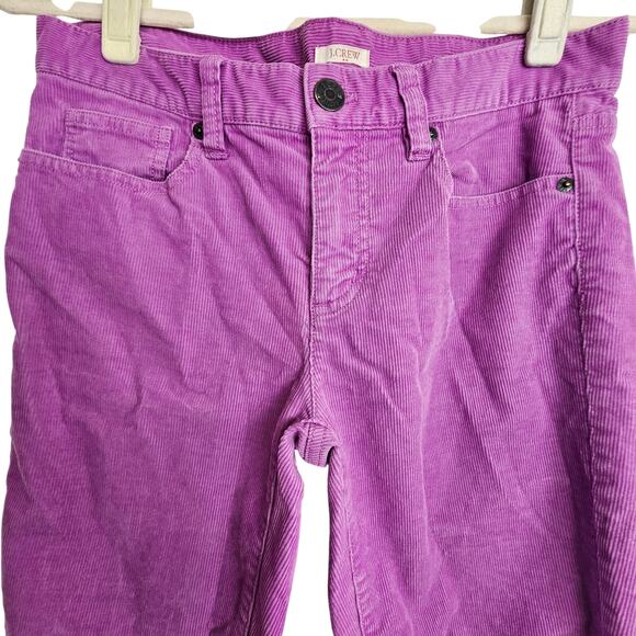 J Crew Women 28 Matchstick Corduroy Pants Y2K Purple Cords Straight Leg Low Rise - Picture 2 of 7